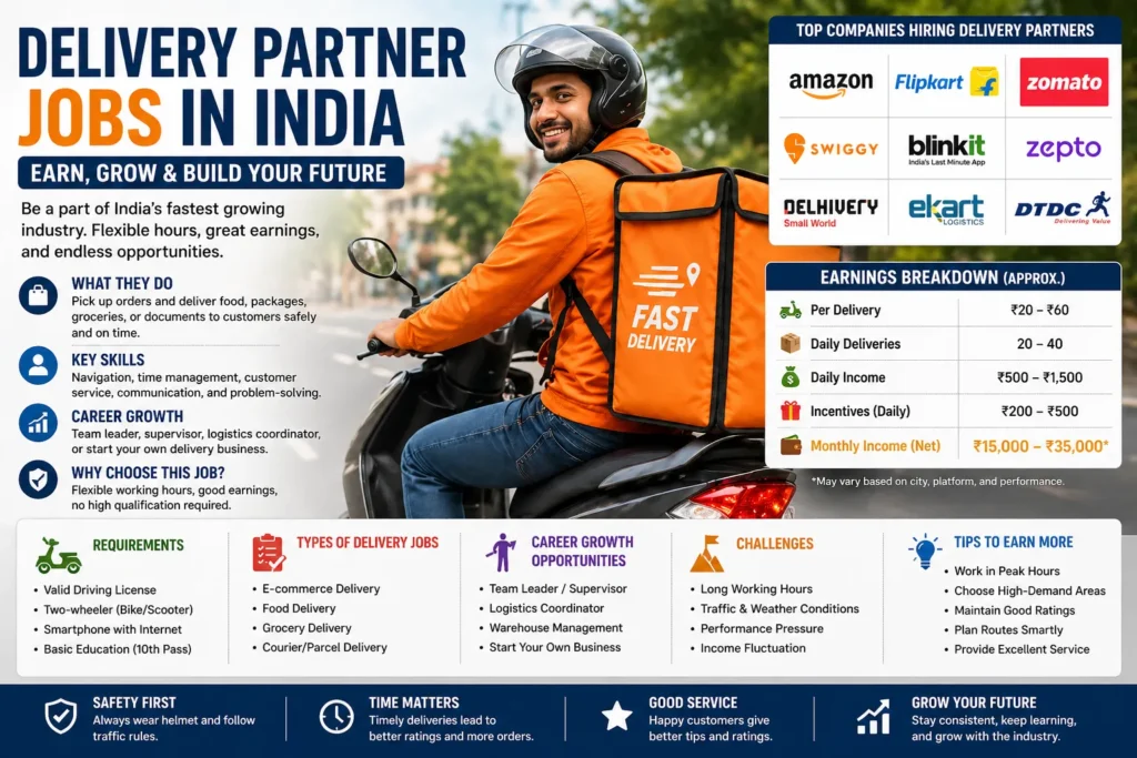 Delivery Partner Jobs in India – Opportunities with Logistics Companies